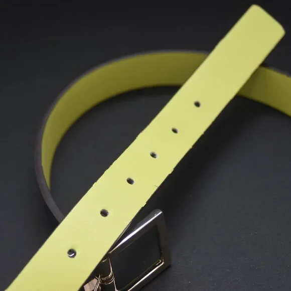 Kate Spade Navy Blue Belt w/Silver Ace Buckle Genuine Leather Large - Picture 4 of 7